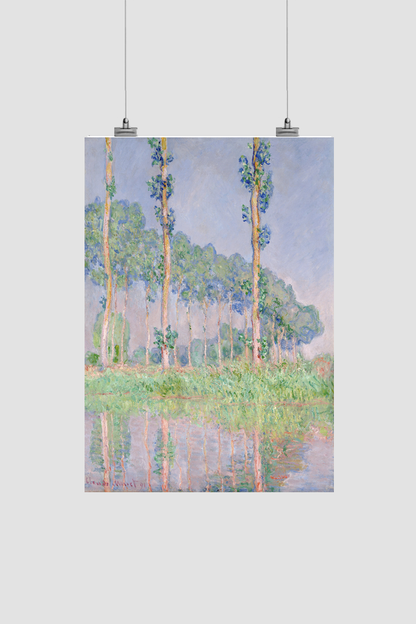 Monet's Poplars, Pink Effect (1891) famous painting