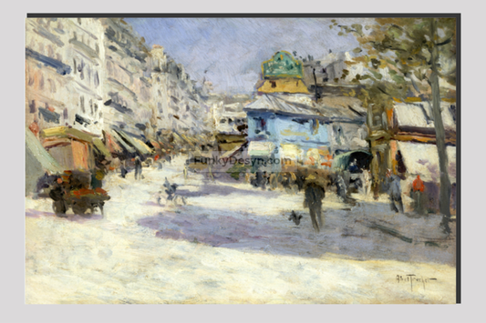 Rue Lepic, the corner of Rue Puget and Place Blanche (1890) by Louis Abel-Truchet