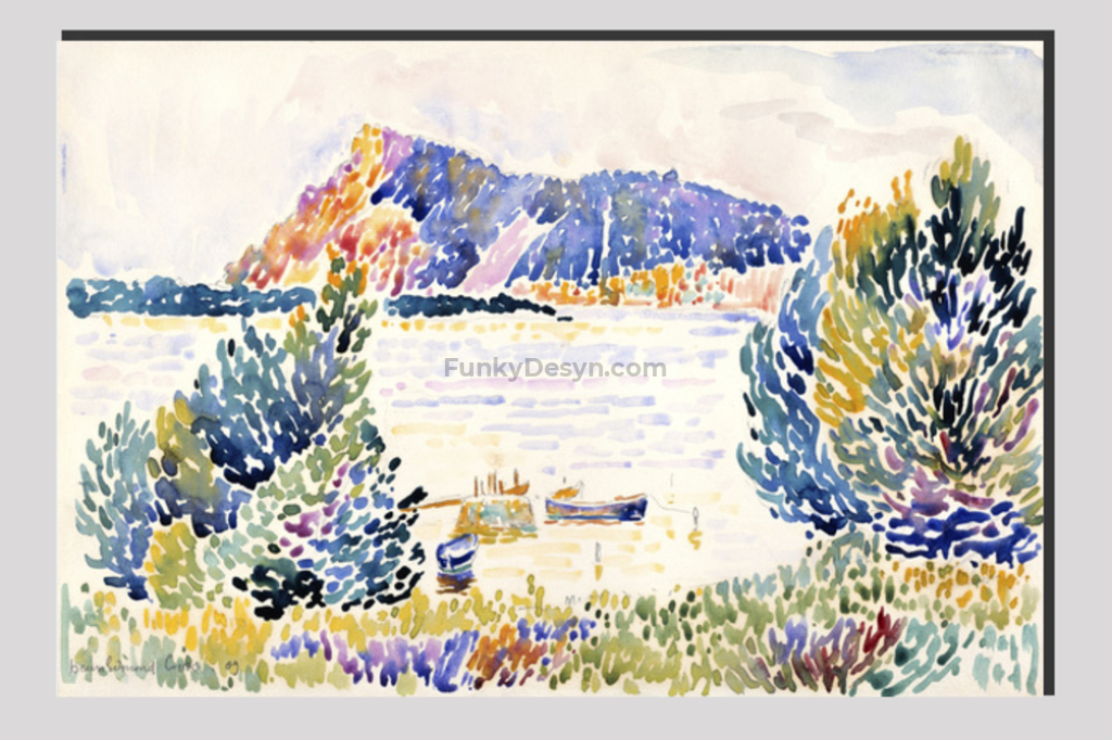 Cap Nègre (1909) painting in high resolution by Henri-Edmond Cross