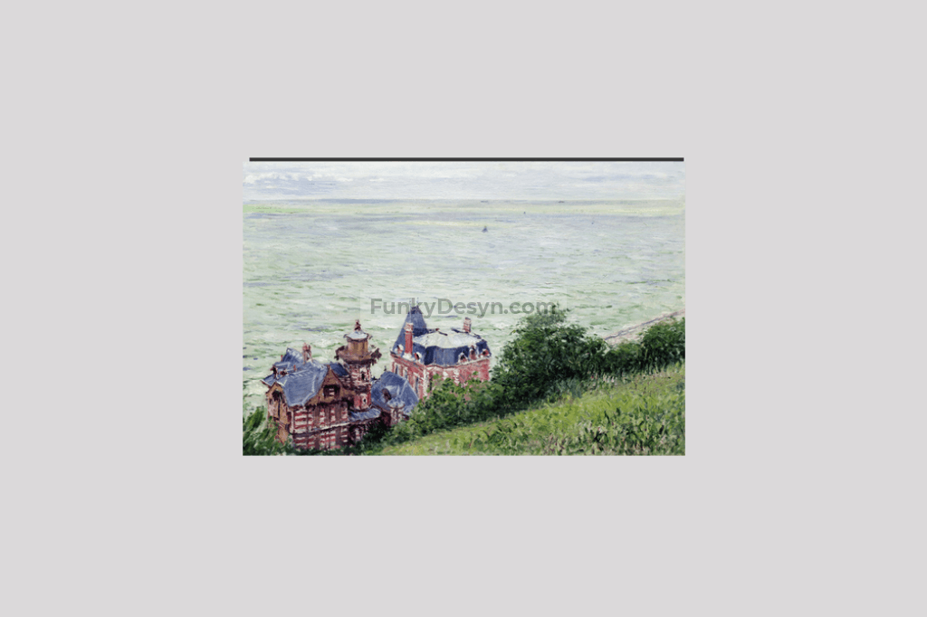 Villas at Trouville (1884) painting in high resolution by Gustave Caillebotte.