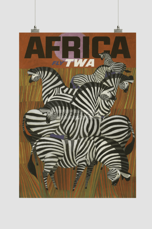 Africa Vintage Travel Poster 11.7X16.54 Inches/ Rolled Decor