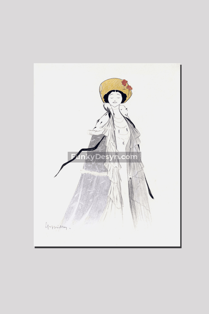 LINA CAVALIERI (1885–1942) painting by Leonetto Cappiello