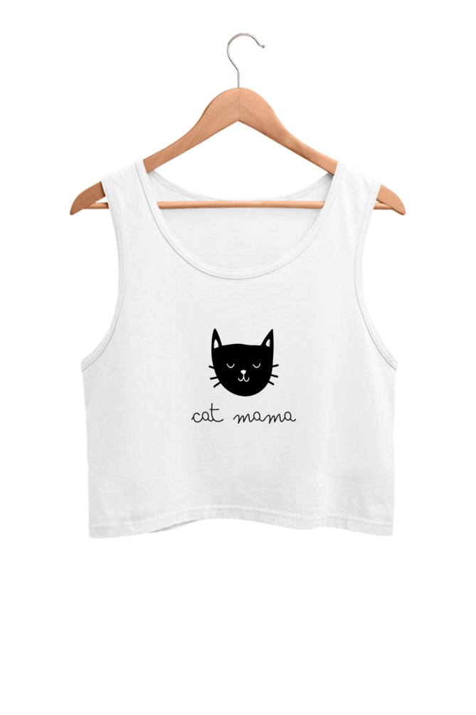 Cat Mama- Crop Tank Top