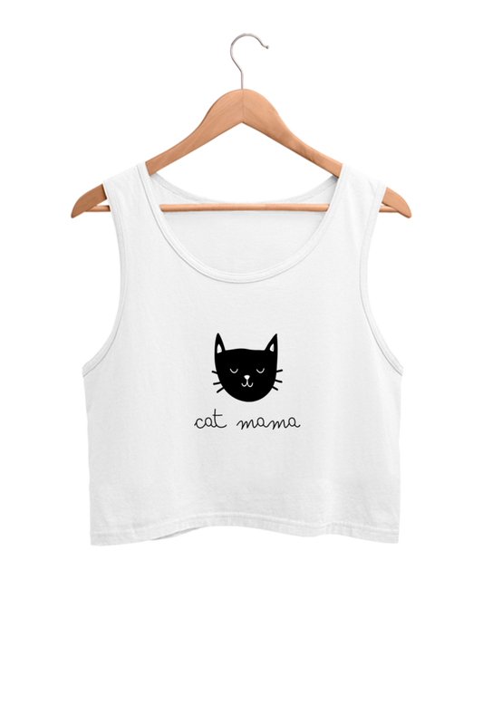 Cat Mama- Crop Tank Top