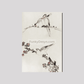 Three Birds Perched on Branches, One with Blossoms by Katsushika Hokusai