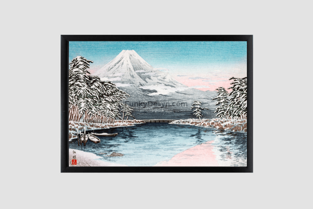 Mt. Fuji from Tagonoura, Snow Scene (1932)