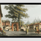 Caravansary at Kustchiuk Czemege from Views in the Ottoman Dominions, in Europe, in Asia, and some of the Mediterranean islands (1810)  by Luigi Mayer (1755-1803).
