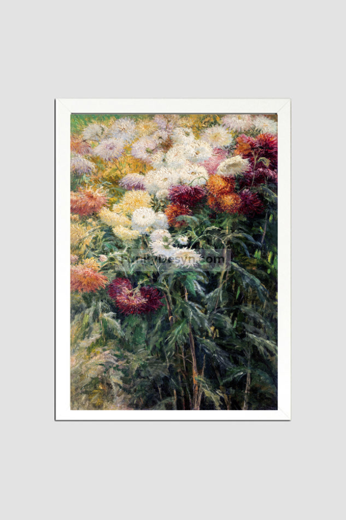 Chrysanthemums in the Garden at Petit–Gennevilliers (1893) painting  by Gustave Caillebotte.