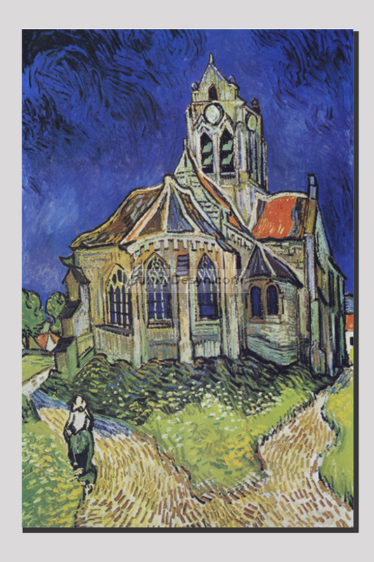 Vincent Van Goghs The Church At Auvers (1890) 20X30 Inches/ Wrapped Canvas