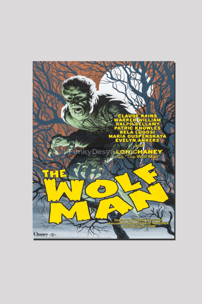 The Wolf Man -1941 16X20 Inches/ Wrapped Canvas Decor