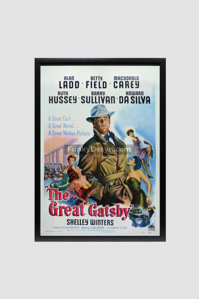 The Great Gatsby -1949 8.3X11.7 Inches/ Black Framed Poster Decor