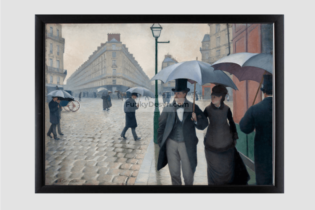 Paris Street Rainy Day (1877) painting  by Gustave Caillebotte
