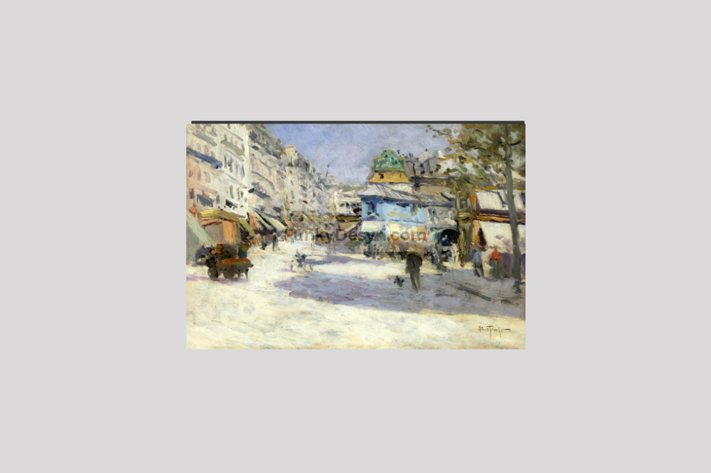 Rue Lepic, the corner of Rue Puget and Place Blanche (1890) by Louis Abel-Truchet