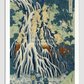 Shimotsuke Kurokami-Yama Kurifuri no Taki by Katsushika Hokusai (1760-1849) a traditional Japanese Ukyio-e style illustration of majestic Kirifuri Falls at Mount Kurokami in Shimosuke and sightseers