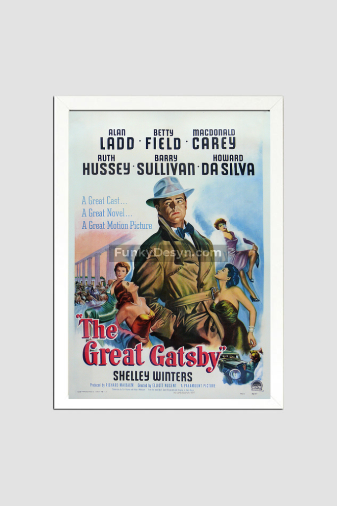 The Great Gatsby -1949 8.3X11.7 Inches/ White Framed Poster Decor