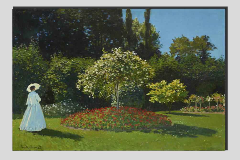 Monet's Lady in the garden (1867)