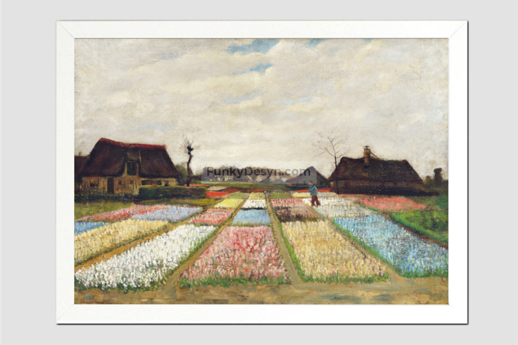 Flower Beds In Holland (1883) By Vincent Van Gogh. 11.7X16.54 Inches/ Rolled Poster