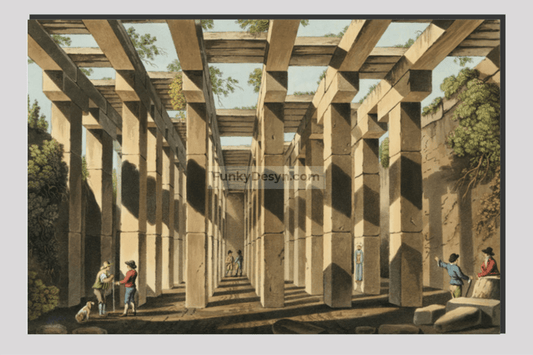 Ancient Cistern in Val di Noto from Views in the Ottoman Dominions, in Europe, in Asia, and some of the Mediterranean islands (1810) illustrated by Luigi Mayer (1755-1803).