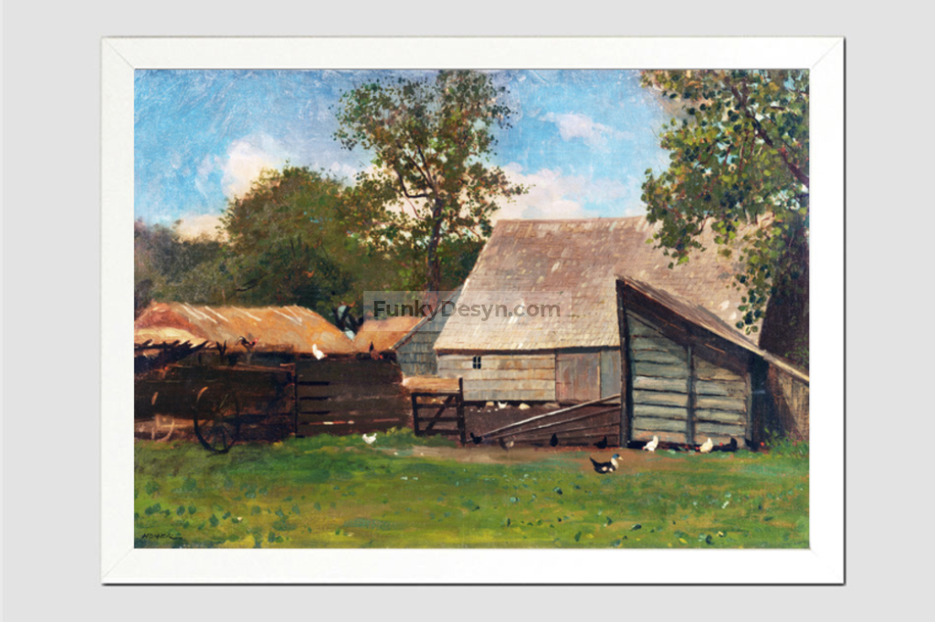 Farmyard with Ducks and Chickens (ca. 1872–1873) by Winslow Homer