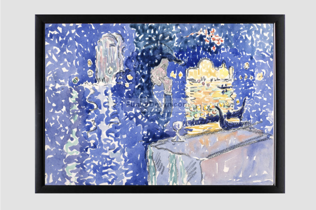 Venice Night of the Festival of the Redeemer (1903) painting in high resolution by Henri-Edmond Cross.