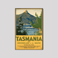 Vintage Tasmania Travel Poster 8X12 Inches/ Wrapped Canvas Decor