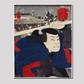 Mukojima Miyamoto Musashi by Utagawa Kuniyoshi (1753-1806), a traditional Japanese ukiyo-e style portrait illustration of an actor Minamoto Musashi.