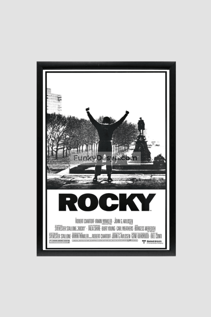 Rocky -1976 8.3X11.7 Inches/ Black Framed Poster Decor