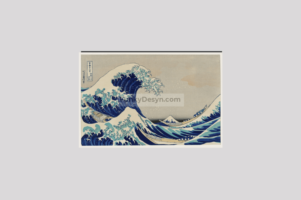 Kanazawa Oki Nami Ura By Katsushika Hokusai (1760-1849) A Traditional Japanese Ukyio-E Style