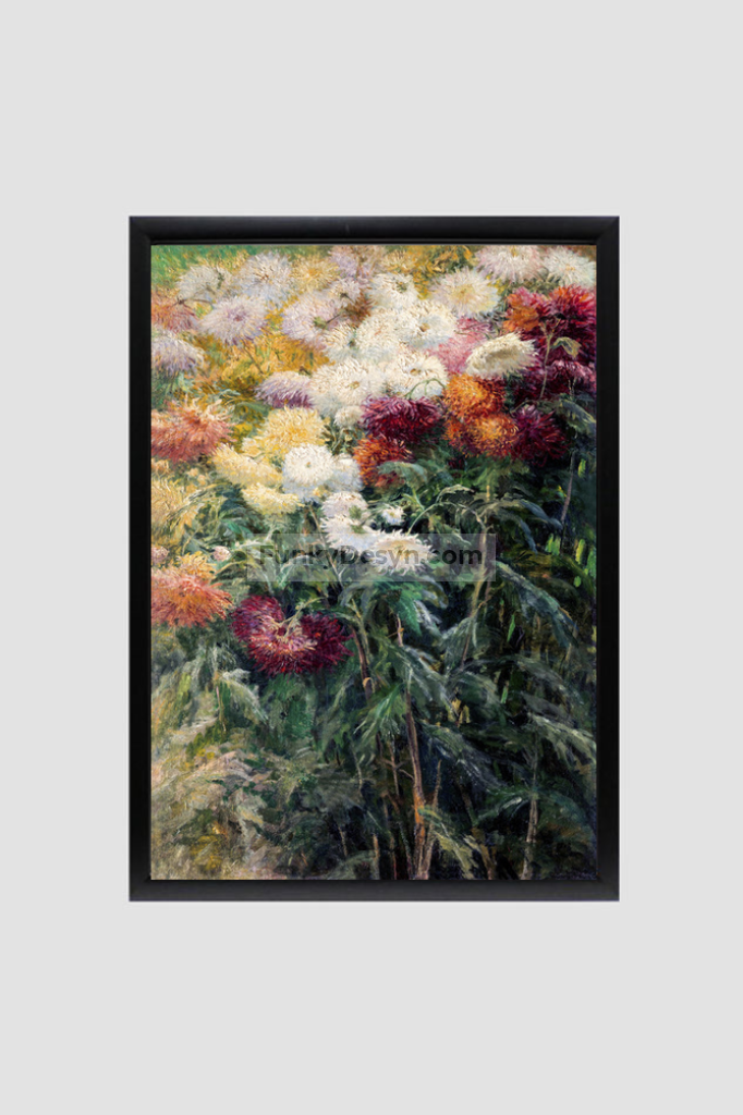 Chrysanthemums in the Garden at Petit–Gennevilliers (1893) painting  by Gustave Caillebotte.