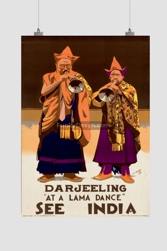 See India Vintage Darjeeling Tourism Poster 11.7X16.54 Inches/ Rolled Decor
