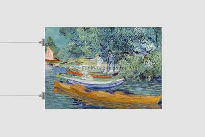 Vincent Van Goghs Bank Of The Oise At Auvers (1890) Famous Painting 8.3X11.7 Inches/ Rolled Poster