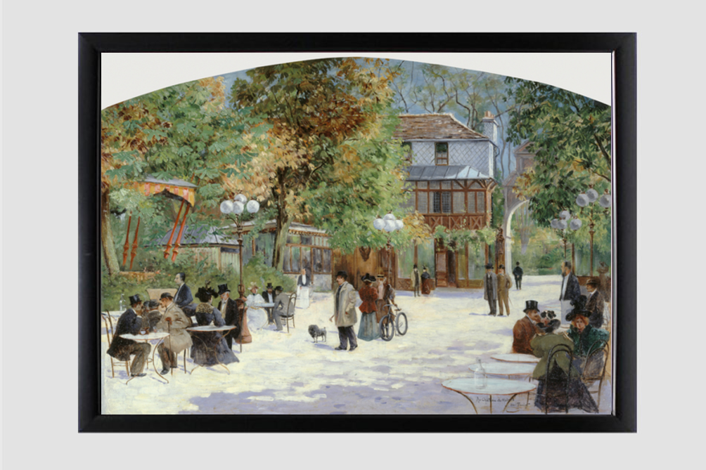 At the Chalet du Château de Madrid, in the Bois de Boulogne (1895) by Louis Abel-Truchet
