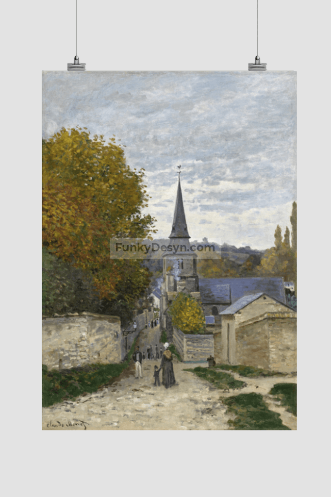Monets Street In Sainte-Adresse (1867) 11.7X16.54 Inches/ Rolled Poster