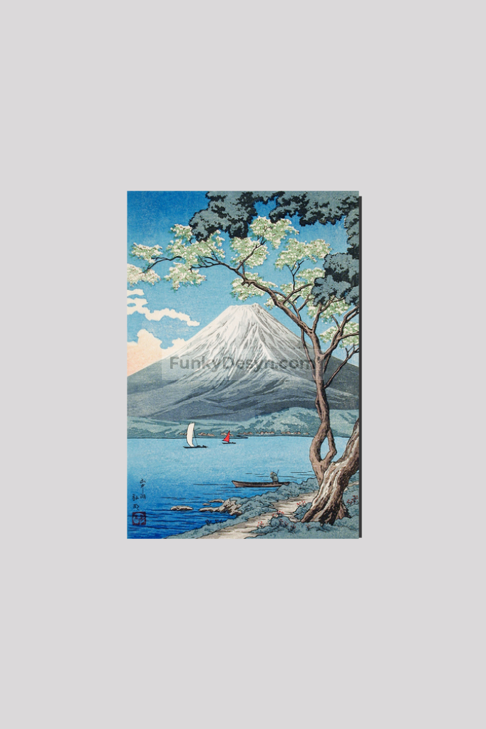 Mount Fuji from Lake Yamanaka print in high resolution by Hiroaki Takahashi (1871–1945)