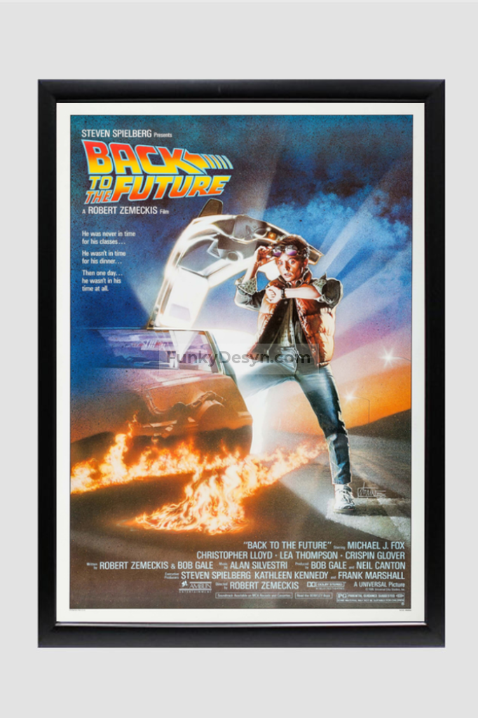 Back To The Future - 1985 11.7X16.54 Inches/ Black Framed Poster Decor