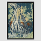 Shimotsuke Kurokami-Yama Kurifuri no Taki by Katsushika Hokusai (1760-1849) a traditional Japanese Ukyio-e style illustration of majestic Kirifuri Falls at Mount Kurokami in Shimosuke and sightseers