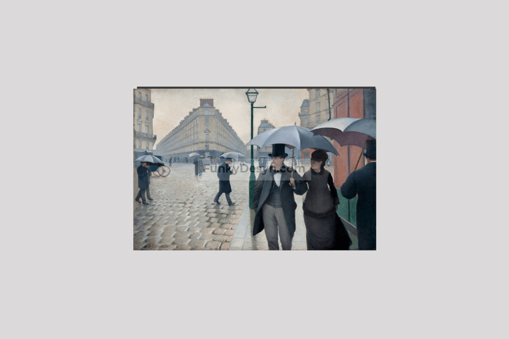 Paris Street Rainy Day (1877) painting  by Gustave Caillebotte