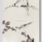 Three Birds Perched on Branches, One with Blossoms by Katsushika Hokusai