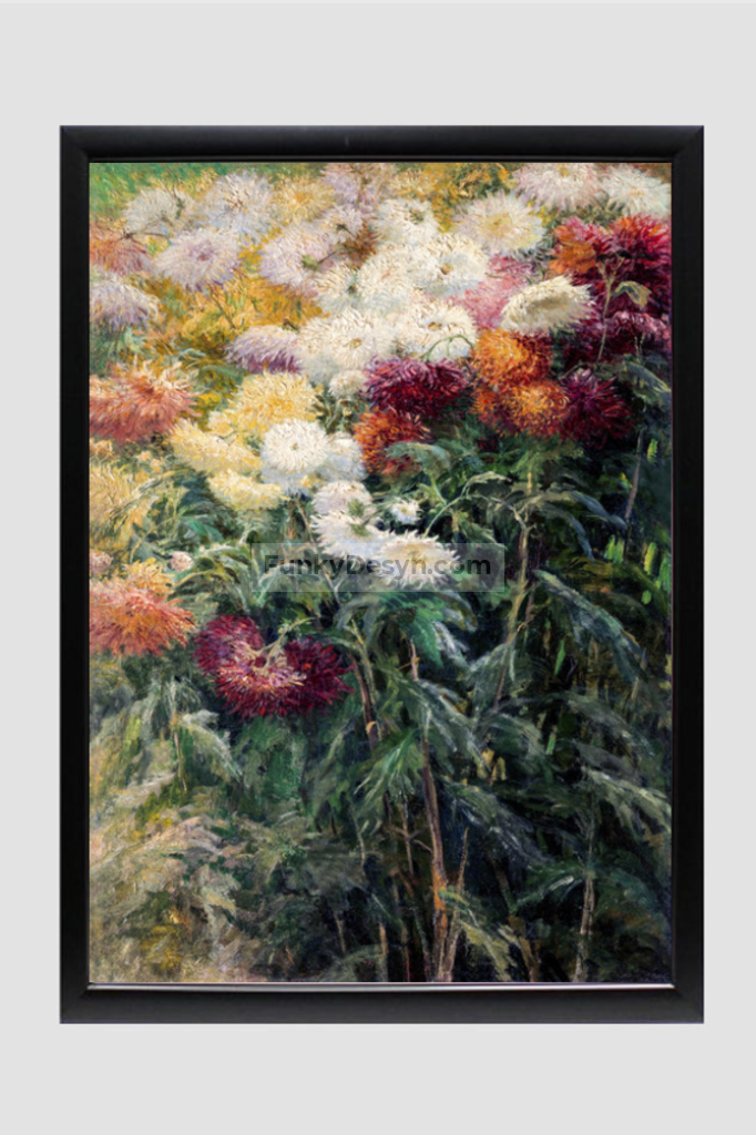 Chrysanthemums in the Garden at Petit–Gennevilliers (1893) painting  by Gustave Caillebotte.