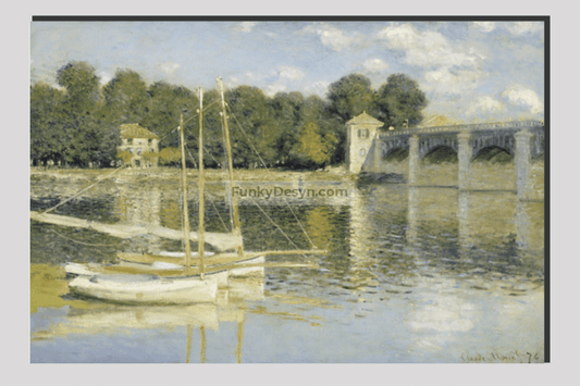 Monets The Argenteuil Bridge (1874) 20X30 Inches/ Wrapped Canvas