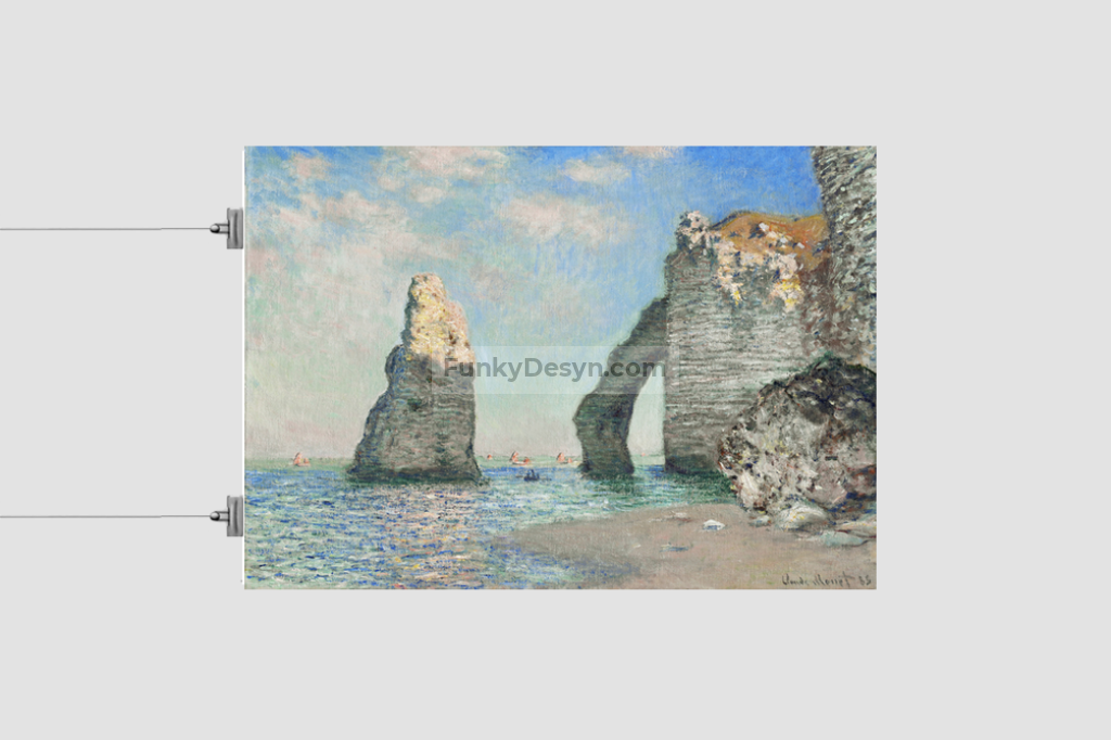 Claude Monets The Cliffs At Étretat (1885) 8.3X11.7 Inches/ Rolled Poster
