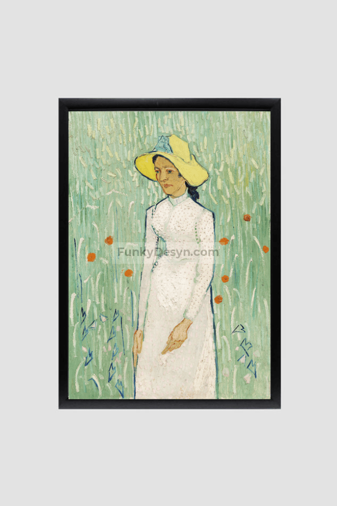 White (1890) By Vincent Van Gogh. 8.3X11.7 Inches/ Black Framed Poster