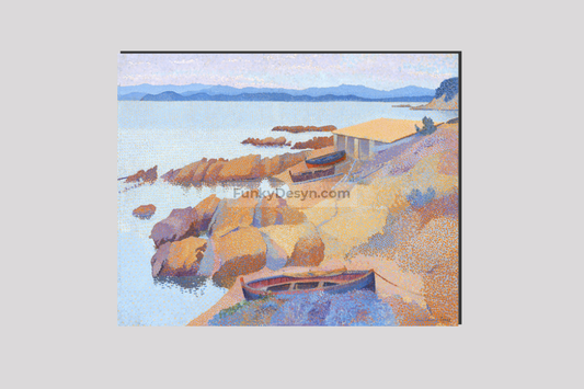 Calanque des Antibois (1891–1892) painting in high resolution by Henri-Edmond Cross