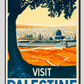 Visit Palestine Vintage Poster 20X30 Inches/ Wrapped Canvas Decor