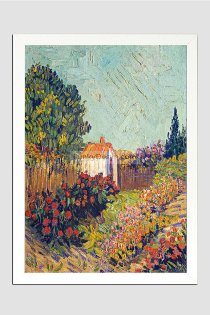 Landscape (19251928) By Vincent Van Gogh. 11.7X16.54 Inches/ White Framed Poster