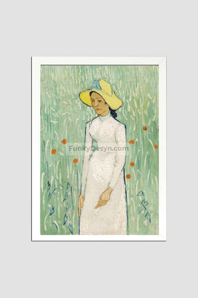 White (1890) By Vincent Van Gogh. 8.3X11.7 Inches/ Framed Poster