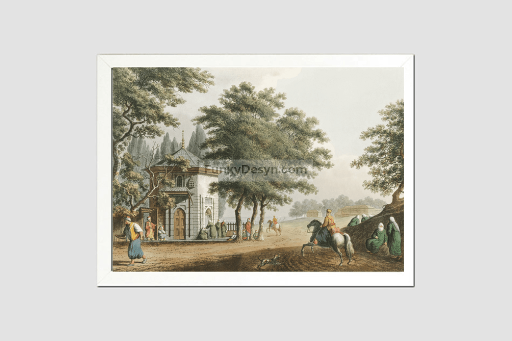 Pera from Views in the Ottoman Dominions, in Europe, in Asia, and some of the Mediterranean islands  by Luigi Mayer (1755-1803).