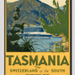 Vintage Tasmania Travel Poster 20X30 Inches/ Wrapped Canvas Decor