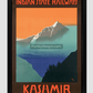 Vintage Kashmir Travel Poster 11.7X16.54 Inches/ Black Framed Decor