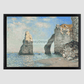 Claude Monets The Cliffs At Étretat (1885) 8.3X11.7 Inches/ Black Framed Poster